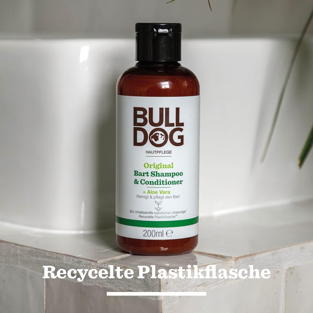 BULLDOG - Bartpflege für Männer | Original Bartshampoo & Conditioner | für einen weichen & gepflegten Bart | 200ml