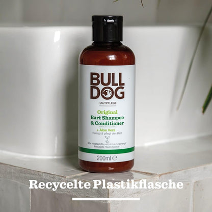 BULLDOG - Bartpflege für Männer | Original Bartshampoo & Conditioner | für einen weichen & gepflegten Bart | 200ml