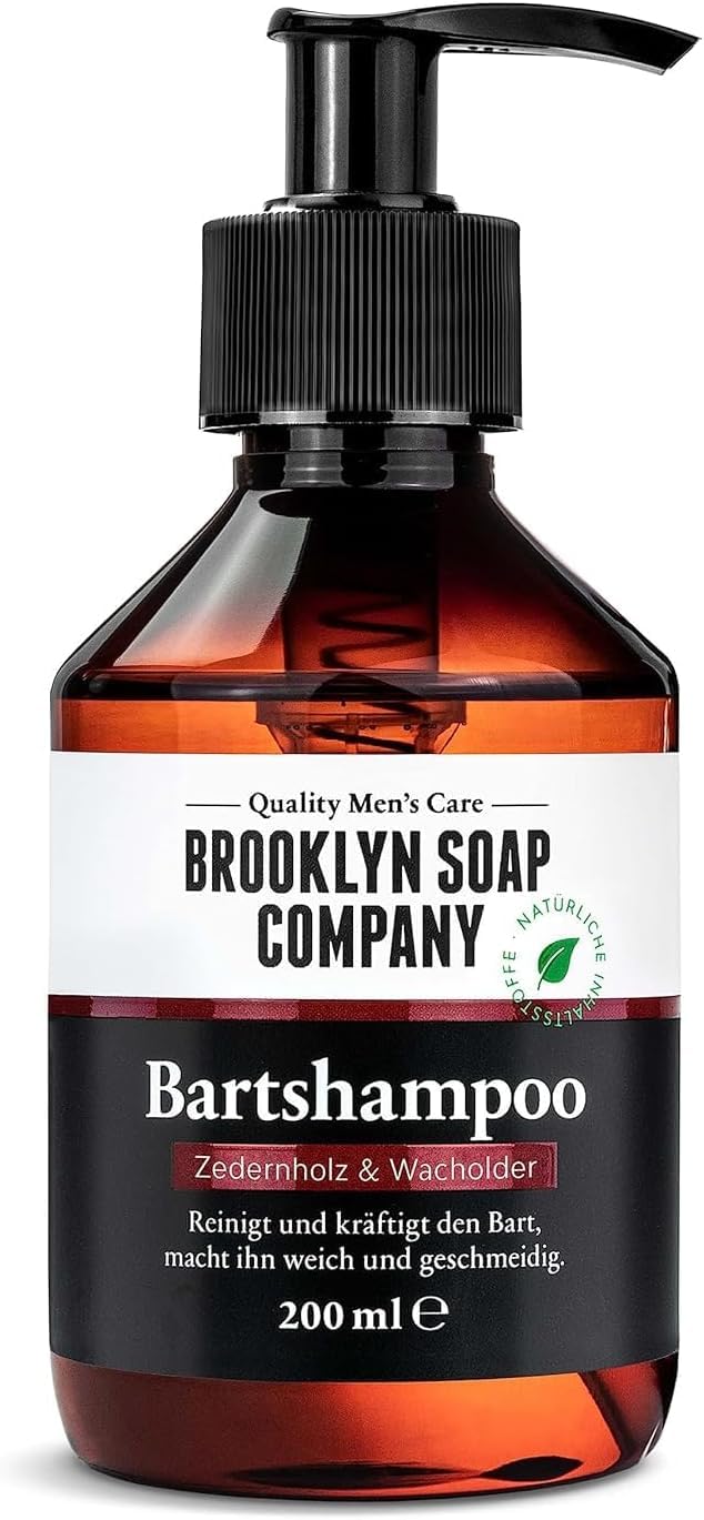 Bartshampoo (200ml) · BROOKLYN SOAP COMPANY · Bartseife reinigt und pflegt den Bart ✓ · reduziert Schuppen ✓