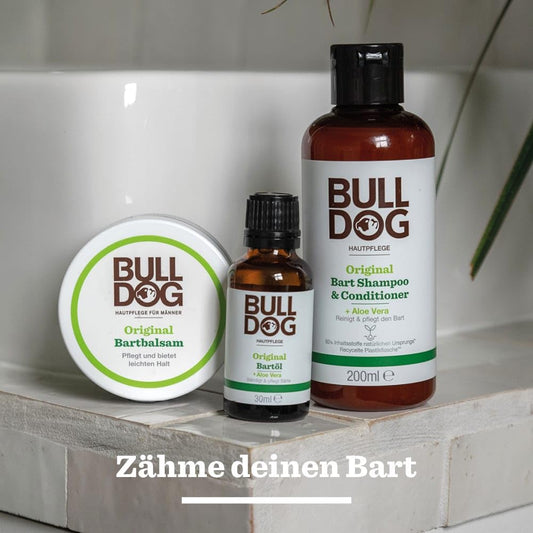 BULLDOG - Bartpflege für Männer | Original Bartshampoo & Conditioner | für einen weichen & gepflegten Bart | 200ml