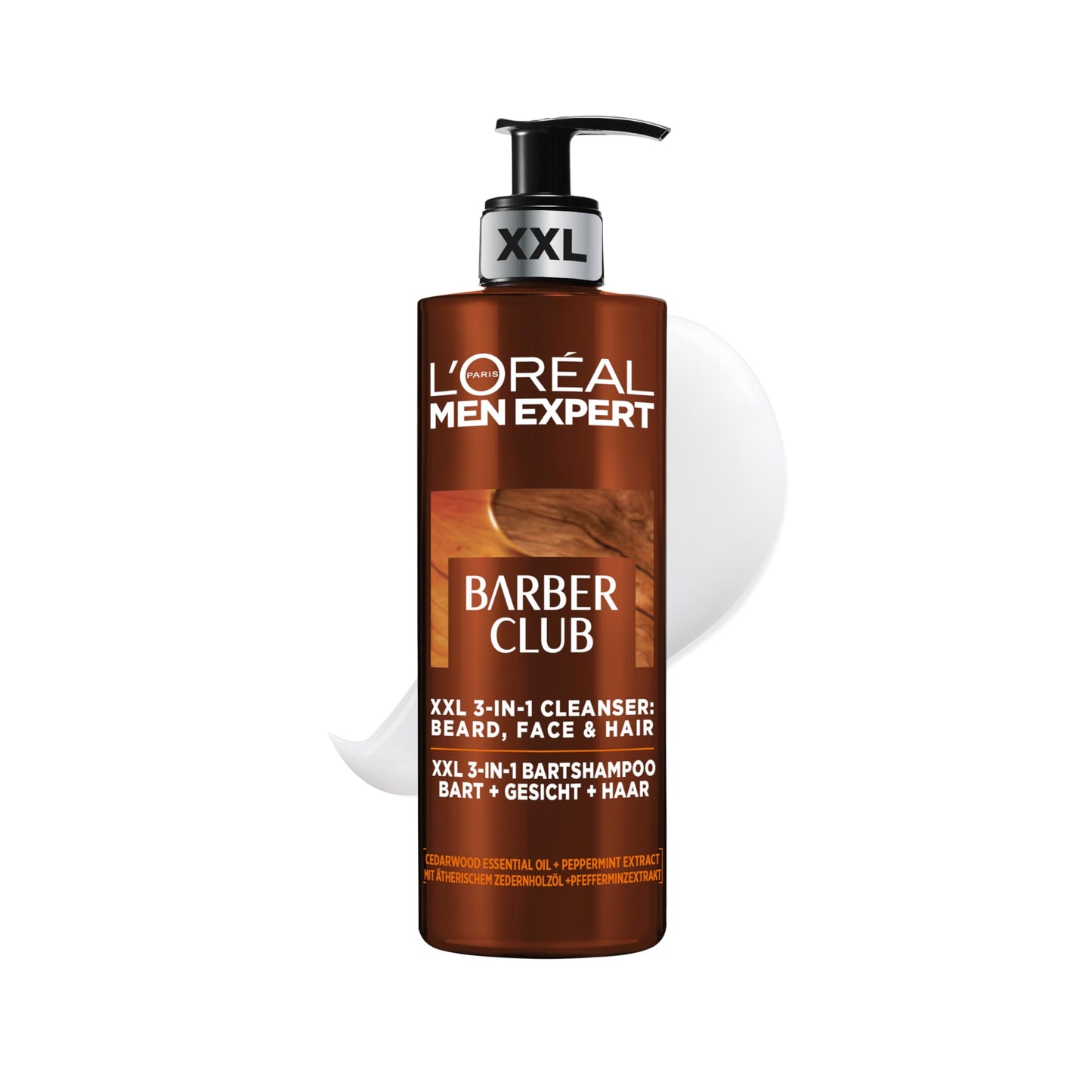 L'Oréal Men Expert XXL Bartshampoo 3-in-1 Männer Bart Gesicht Haare Anti-Schuppen Zedernholzöl 400ml