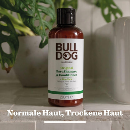 BULLDOG - Bartpflege für Männer | Original Bartshampoo & Conditioner | für einen weichen & gepflegten Bart | 200ml
