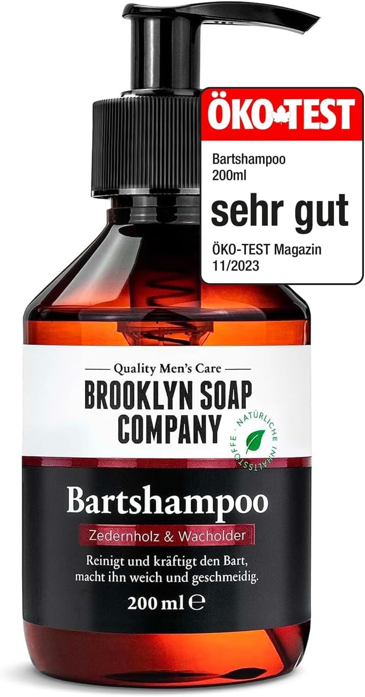 Bartshampoo (200ml) · BROOKLYN SOAP COMPANY · Bartseife reinigt und pflegt den Bart ✓ · reduziert Schuppen ✓
