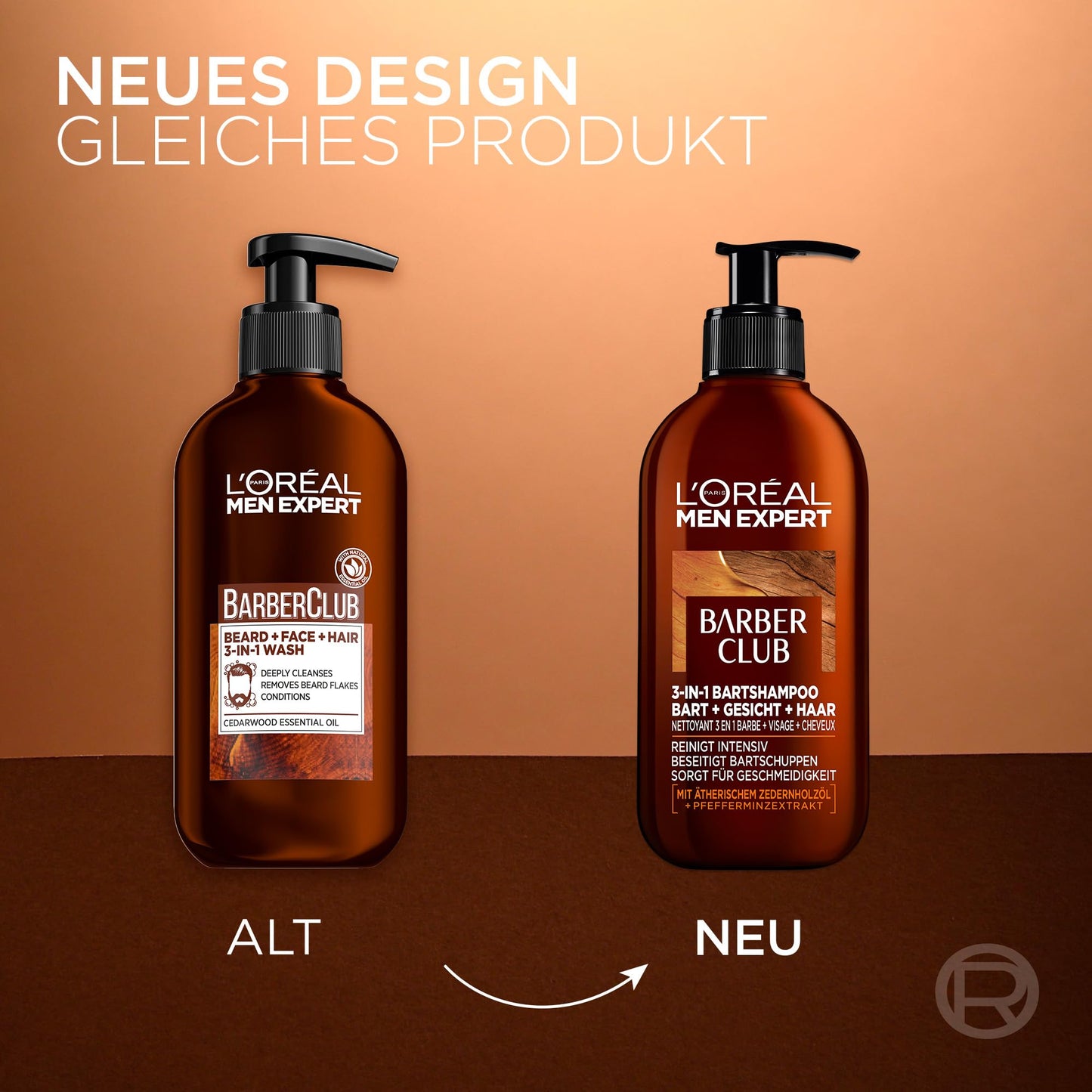 L'Oréal Men Expert Bartshampoo 3-in-1 Männer Bart Gesicht Haare Anti-Schuppen Zedernholzöl 200ml