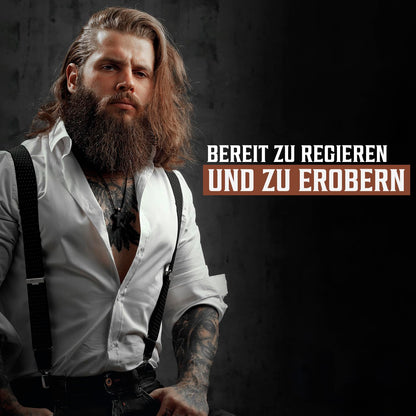 Viking Revolution Bartshampoo & Conditioner Set Männer Bartpflege Sandelholz weich glatt stark 2x500ml