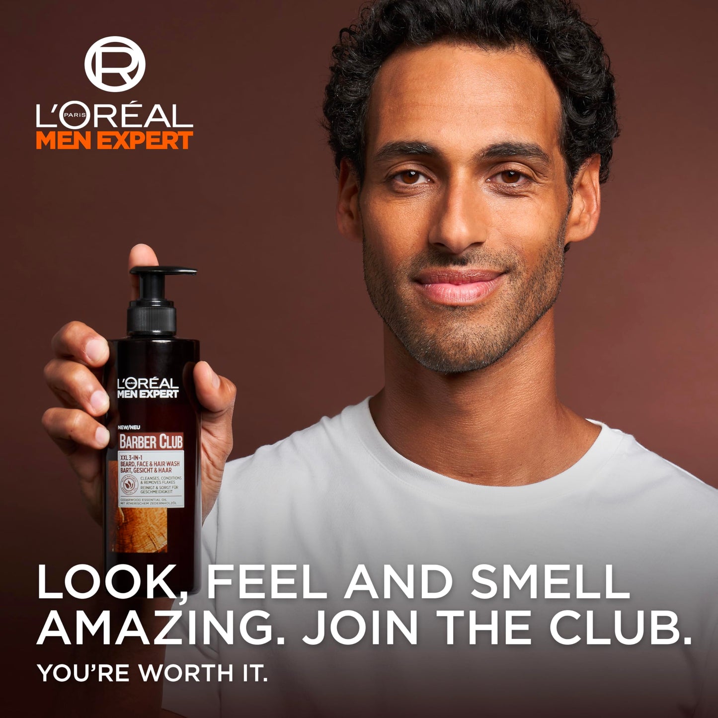 L'Oréal Men Expert XXL Bartshampoo 3-in-1 Männer Bart Gesicht Haare Anti-Schuppen Zedernholzöl 400ml